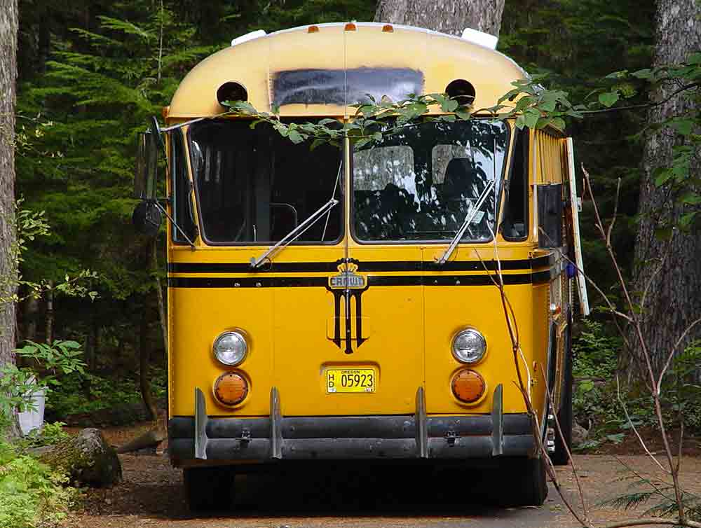 Chambre d'hôtes dans un school bus américain