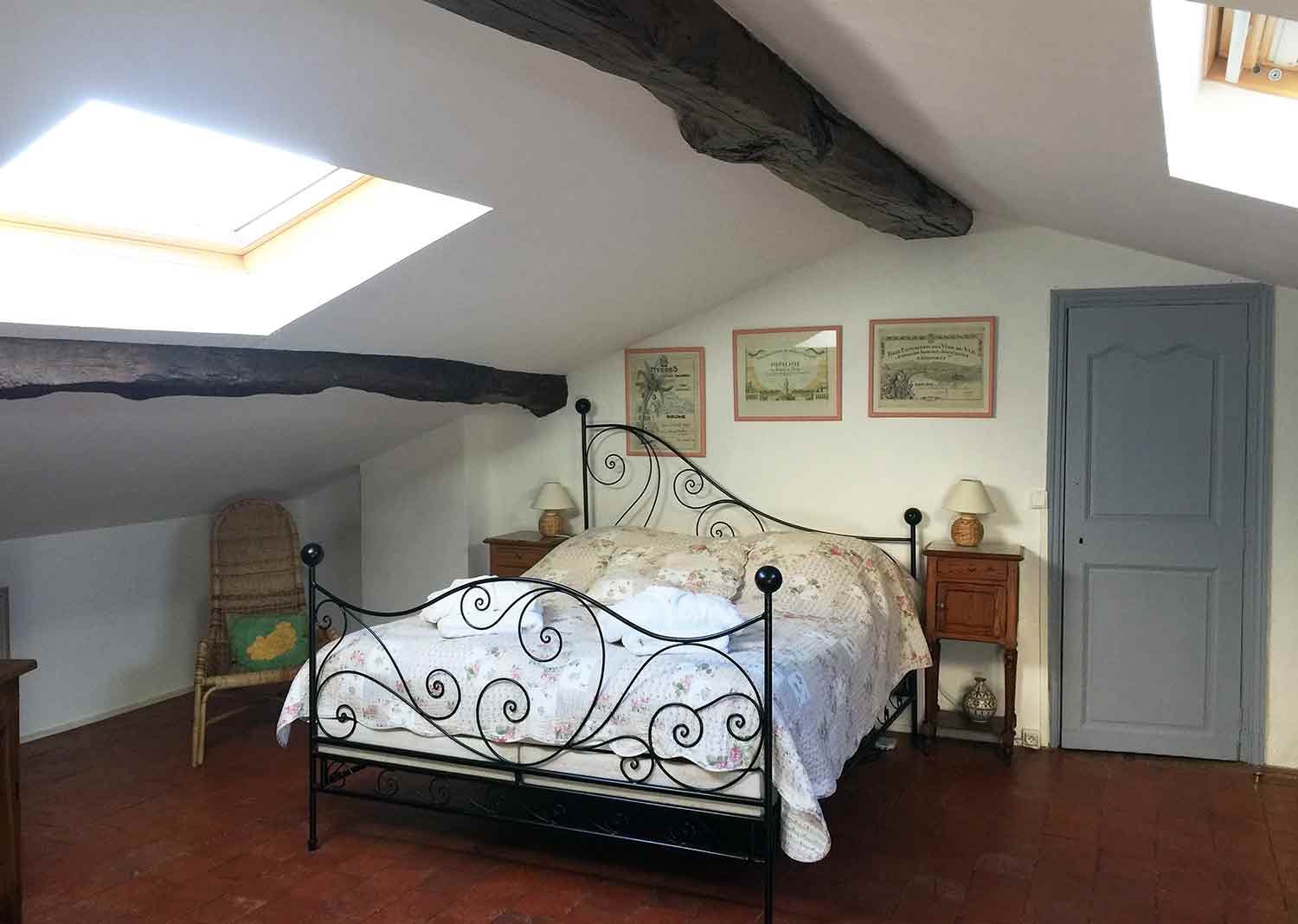 attic suite for five people in Provence south France