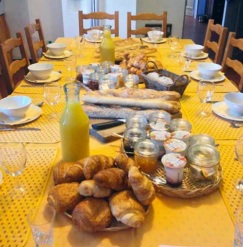 petit déjeuner en chambre d'hôte en provence